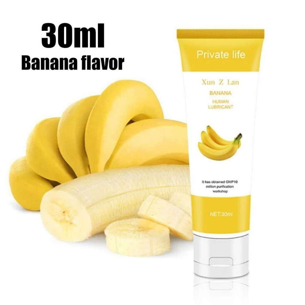 (Banana flavor  30ml) Water Based Lube For Sex Anal Sex Clear Lube Oral Sex Gel Stimulate Female Orgasm Orgasm Lube