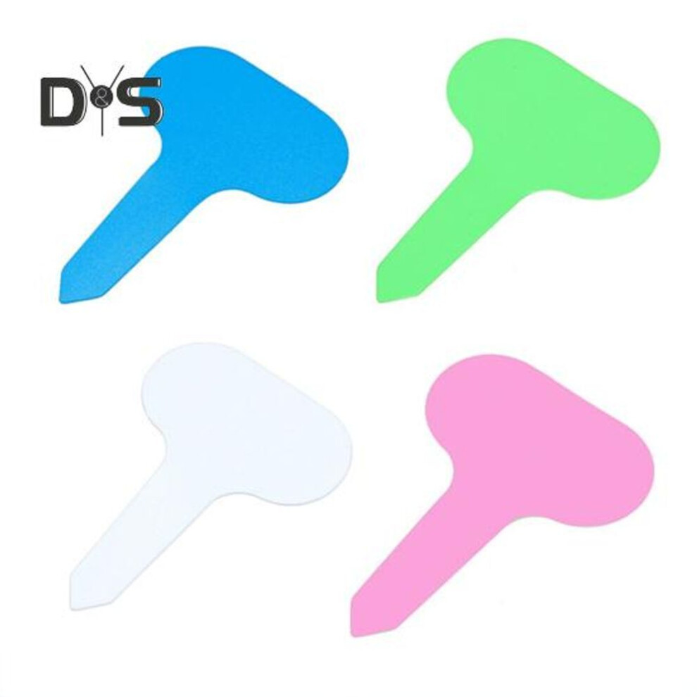 (as the picture, S) 100 Pcs Plant Label T-Shape Waterproof Plant Markers Reusable Plant Identification Tags Nursery Marker Sign for Flower Seedlings Varieties