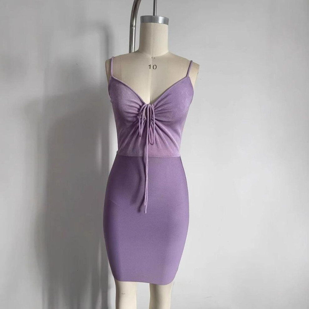(purple, S) A Variety Of Ways To Wear, Sexy Babes, Chest Ropes, Neck Suspenders, Bandages, Dresses, Niche Pure Desire, Tight Hip Skirts