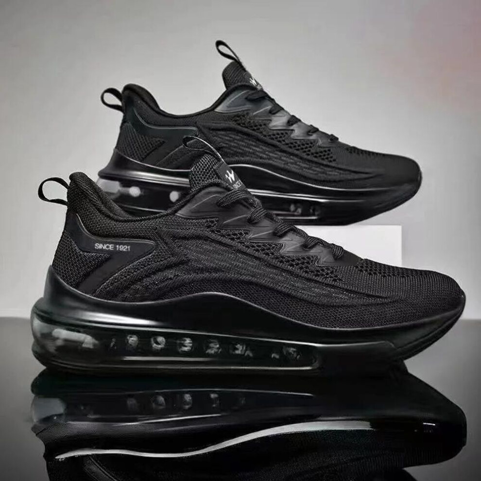 (black, 40) Mens Running Shoes Air Cushion Sneakers New Breathable Casual Shoe Light Comfort Sport Training Shoes for Men Luxury Tenis Shoes