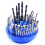 100pcs Hole Round Shape Organizer Case Hard Plastic Drill Bit Organizer Storage Case Stand - Blue 7