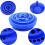 100pcs Hole Round Shape Organizer Case Hard Plastic Drill Bit Organizer Storage Case Stand - Blue 6