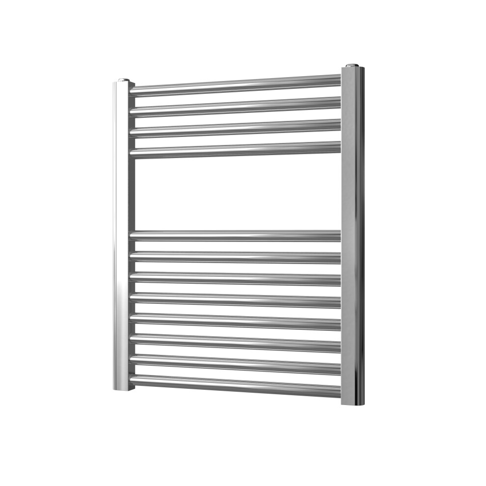 Greened House 400mm wide x 600mm high Chrome Flat Central Heating Towel Rail Designer Straight Towel radiator