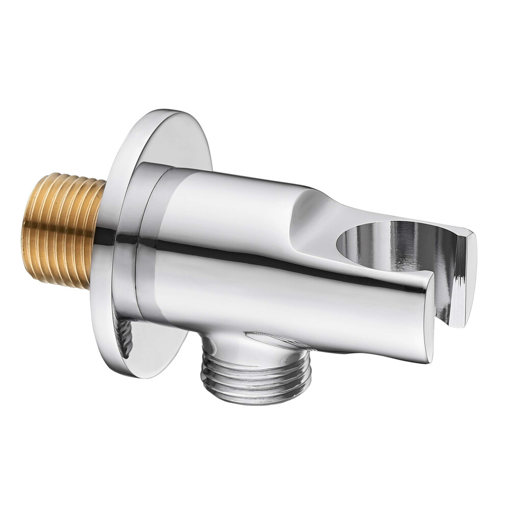 Ksa-006 Shower Wall Outlet Elbow & Handset Holder, Chrome 5060612600642