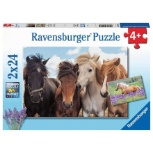 Ravensburger kinderpuzzel 05148 Horse Love Horse puzzel voor kinderen vanaf 4 jaar met 2 x 24 stukjes