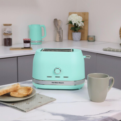 Hamilton Beach Hamilton Beach, Toaster 2 Slice, Ella, 800W, Matte Mint, HBT1322MM 1