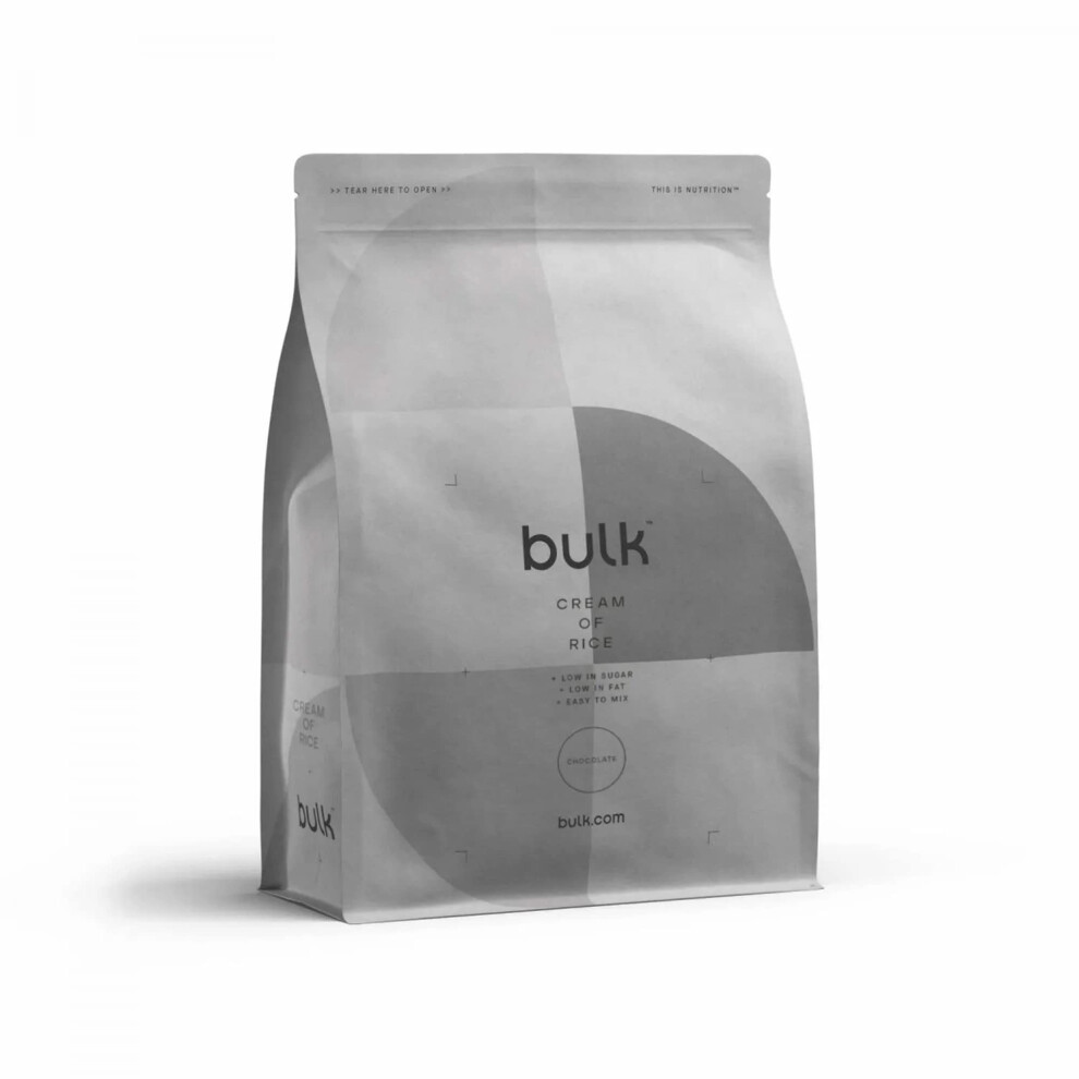 Bulk Cream Of Rice, Carbohydrate Powder, Chocolate, 2.5 Kg, 50 Servings, Packaging May Vary
