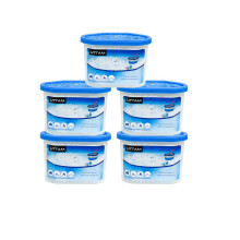 KARAN KING Dehumidifier Pack of 5 x 500ml Condensation Remover Moisture Absorber Dehumidifiers for Damp, Home, Kitchen, Wardrobe, Bedroom, Caravan,
