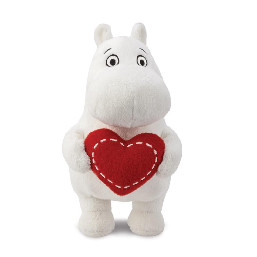 Aurora World Aurora, 61554, Moomin Standing With Heart 6.5In, Soft Toy, White