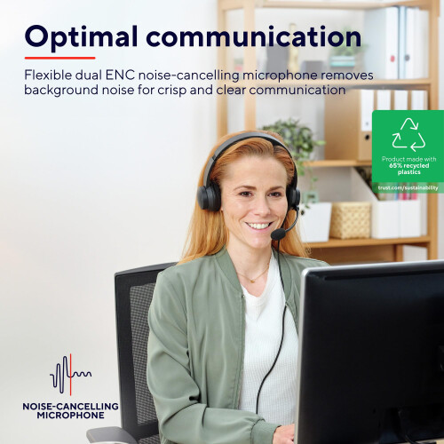 Ayda PC-Headset ENC USB Schwarz 1
