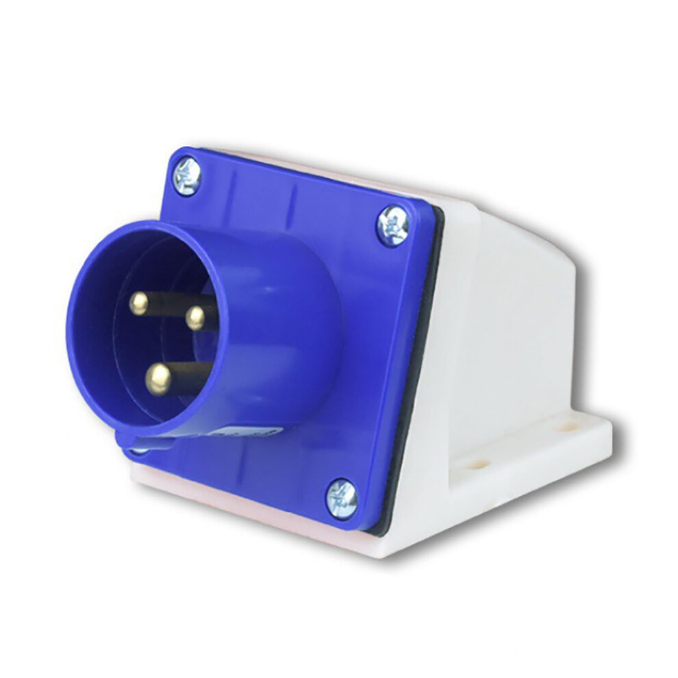Blue Industrial Plug & Sockets Supertool 16A 220V Ip44 3 Pin Industrial Site Plug & Wall Socket Waterproof Ip44 Plug Connector Socket 2P+Earth 8435315500242