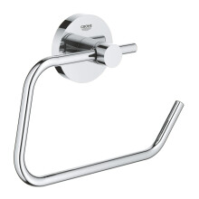 Start QuickFix Toilet Roll Holder without Cover (Metal, Concealed Fastening, Including Screws and Dowels, Extra Easy to Fit with GROHE QuickGlue),