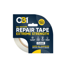 Clear All Weather Repair Tape Extreme Strength - Ultra Strong Waterproof Duct Tape - Maximum Bond Strength - Heat, Water & UV Resistant - Indoor &