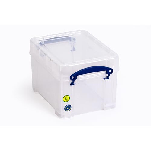 Really Useful Plastic Storage 3 Litre Clear (Pack Of 4) 1