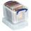 Really Useful Plastic Storage 3 Litre Clear (Pack Of 4) 8