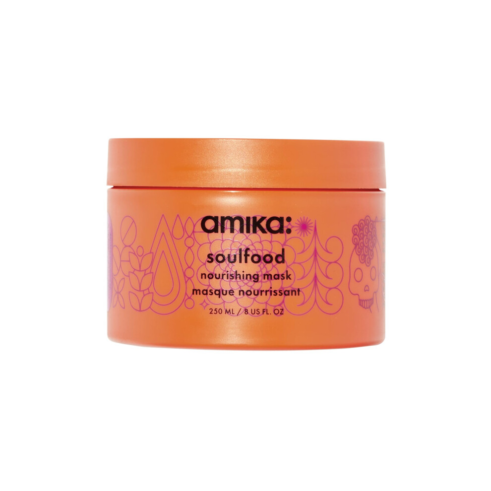 Amika Soulfood Nourishing Hair Mask - Hydrating Hair Care For Dry, Damaged Strands - Lightweight Deep Conditioner Enriched With Jojoba Seed Oil +