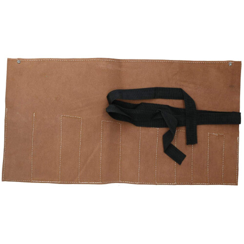 Toolzone TB031 12 Pocket Leather Tool/Chisel Roll,Gold 2