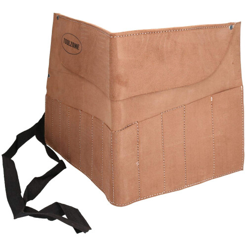 Toolzone TB031 12 Pocket Leather Tool/Chisel Roll,Gold 1