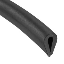 Edge Trim U Seal, Black PVC U-Seal Channel Edge Protector Sheet Fits 1-2mm Edge 3Meter/9.84Ft Length