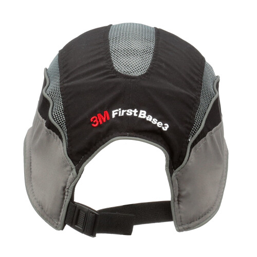 3M First Base 3 Bump Cap 2031219, Elite, Black/Grey, Reduced Peak, 55mm 2