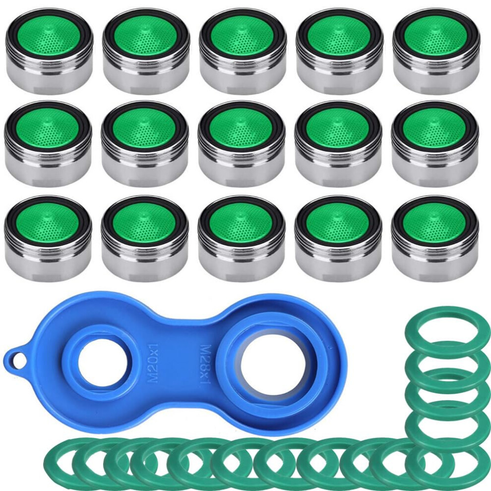 15 Pieces Faucet Aerators Water Tap Aerators Water Saving Faucet Replacement Part M24 And 1 Faucet Aerator Wrench 8431248937513