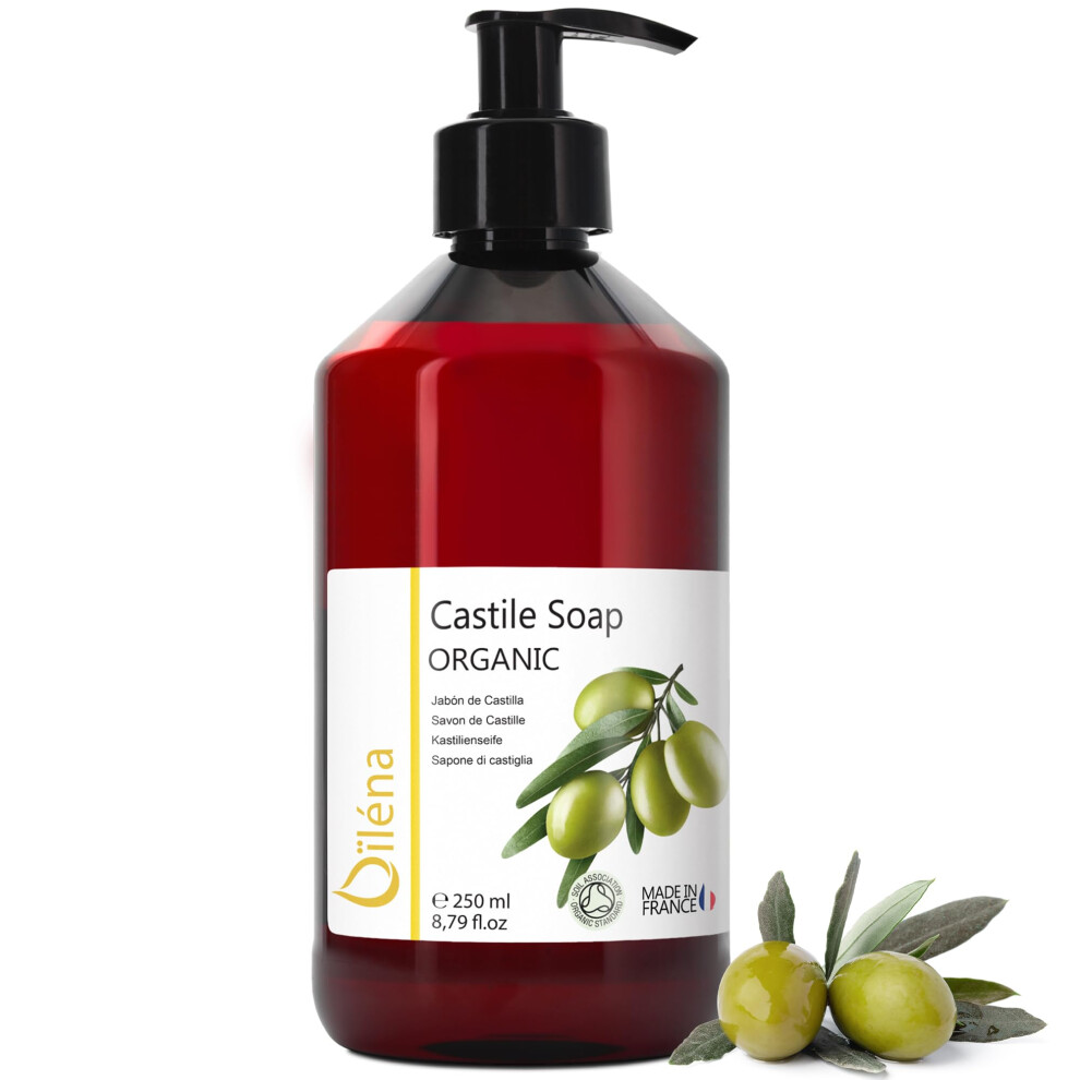 Oã¯Lã©Na Organic Olive Oil Soap, Castile Liquid Soap, Facial Cleaning, Antibacterial Soap, Handwash Liquid Soap, Cleansing Gel, Hair Soap, Castile Soap For