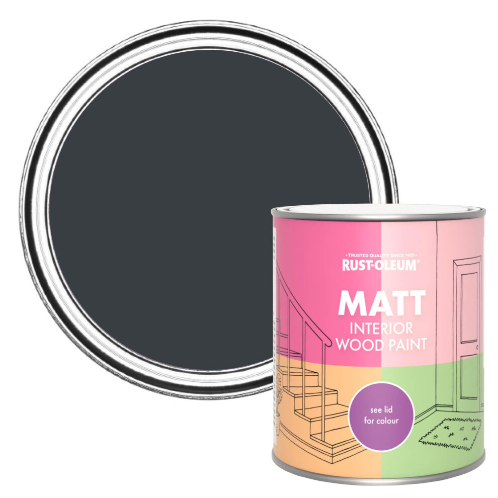 Dark Grey Interior Wood Paint in Matt Finish - Anthracite (RAL 7016) 750ml