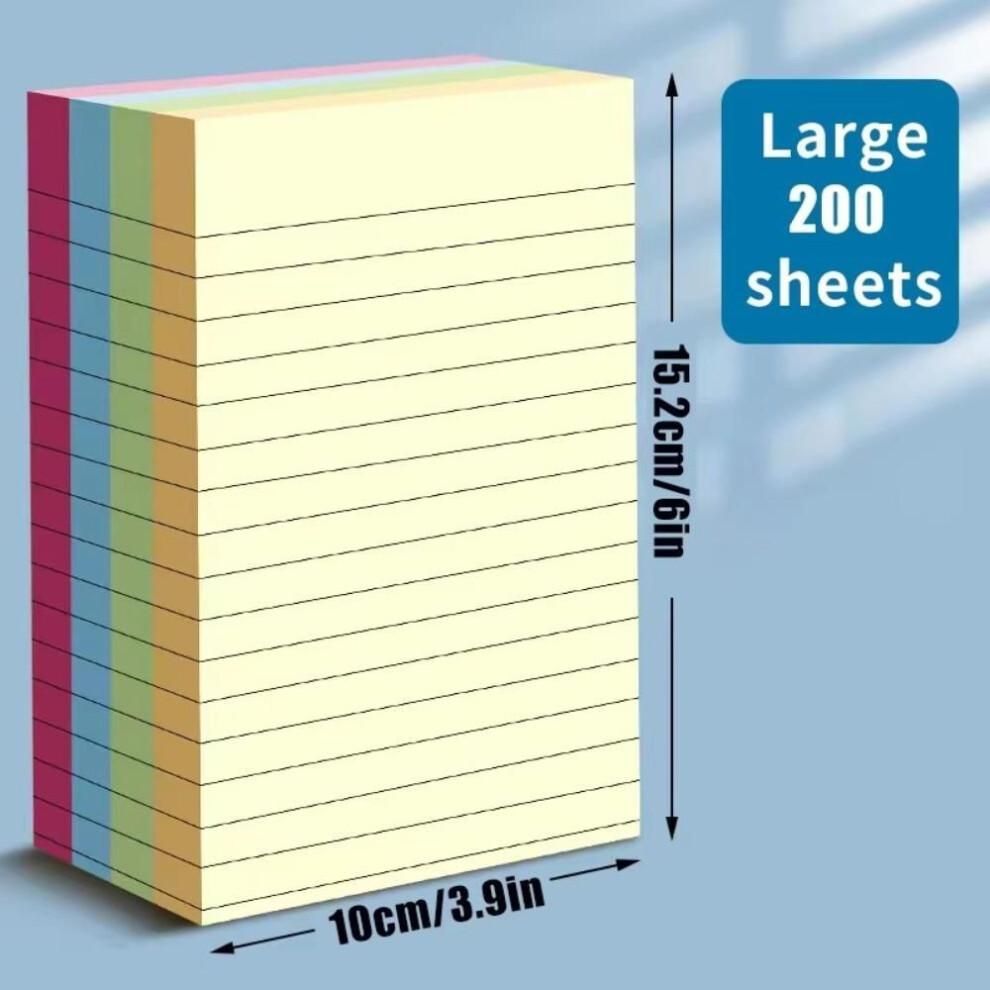 (15.2*10cm) 200 Sheets Diary Memo Pad Paper N Times Student Writing Marker Colorful Line Sticky Notes  Notepad