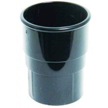 68mm Round Gutter Pipe Socket - Black