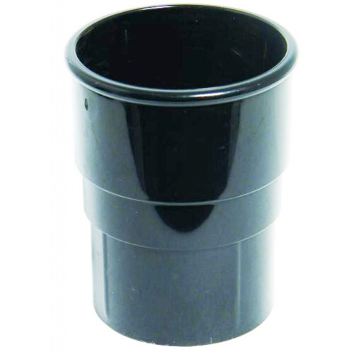 68mm Round Gutter Pipe Socket - Black