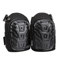 Professional Knee Pads, Heavy Duty Foam Padding, Comfortable Gel Cushion, Adjustable Easy-Fix Clips, 1 Pair, Black, 7" x 4.6" x 9.5"