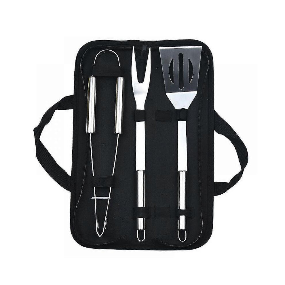 Ustensiles Bbq Kit Barbecue Accessoire Barbecue en Acier Inoxydable pour Camping Barbecue Cadeau pour Homme Set de 3 Pièces