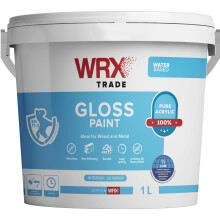 WRX Trade Gloss Paint - Water Based - Brilliant White (1000ml)