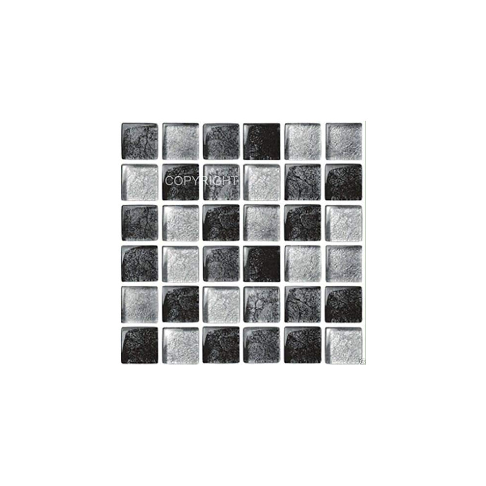 Pack Of 20 Tile Transfers Stickers Traditional Modern Art Bathroom Backsplash Kitchen Splashbacks Vintage Victorian Moroccan Black Cream Mosaic Peel 5060311177261