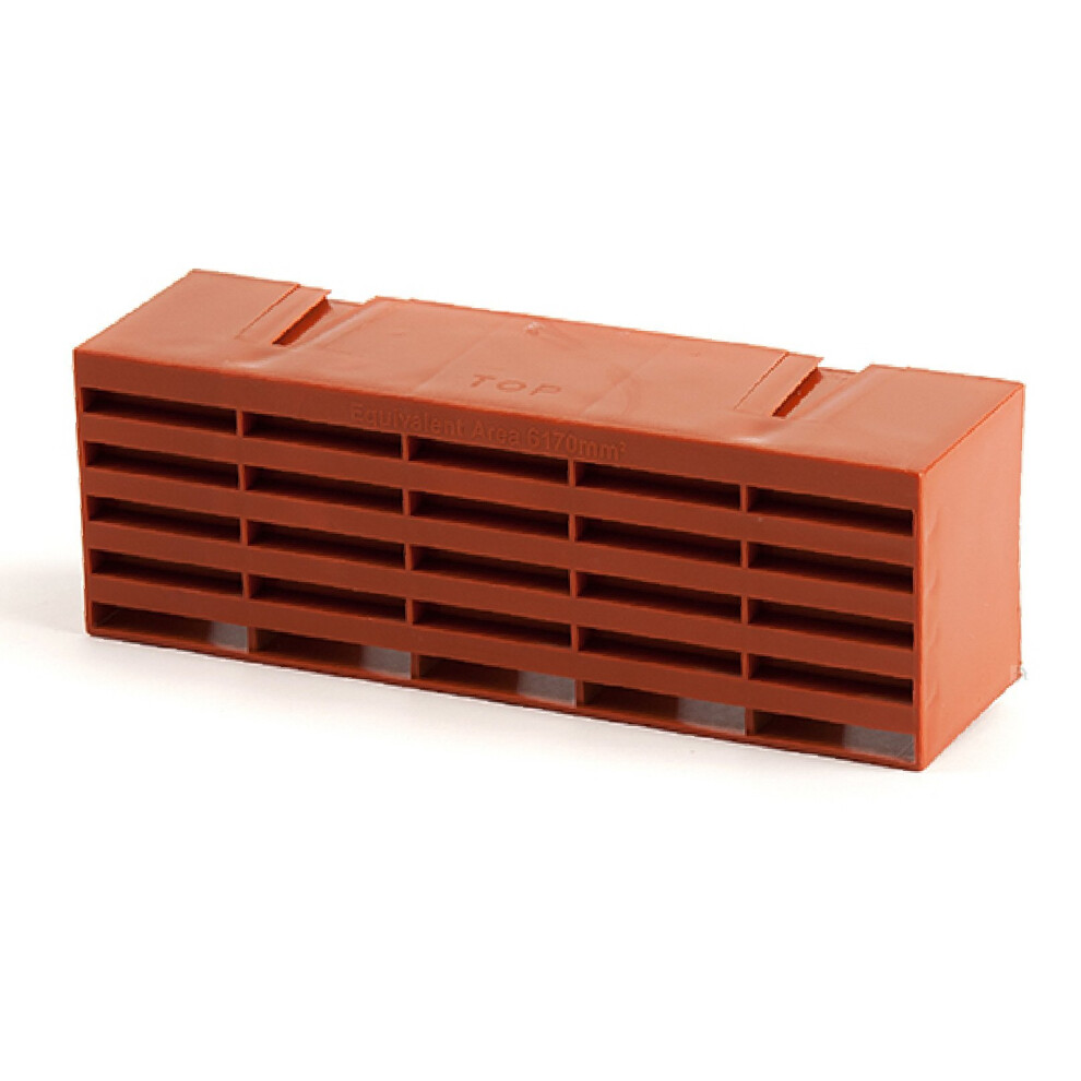 5 X Terracotta Air Bricks Vent 9" X 3" Brick Grille Airbrick Flow Ventilation 700254113388