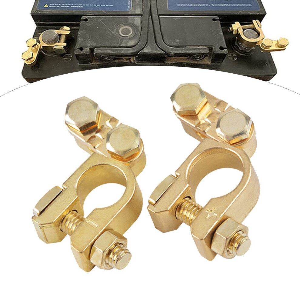 Car Battery Terminal Connectors 1 Pair, Battery Connectors For Car Battery Terminals Copper Leisure Battery Terminals Connectors Clamps Set Positive 6971554732416