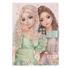 TOPModel Summer Feeling 13622 Diary with Number Code and Sound, Book in Pink, with Model Motif and 192 Lined Pages