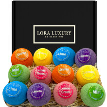 Bath Bombs - Gift Set - Shea & Coco Butter -12 Bubble Bath with Esential Oil -Natural Ingredients -