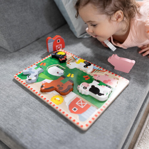 Melissa & Doug Farm Wooden Chunky Puzzle (8 pcs) 1