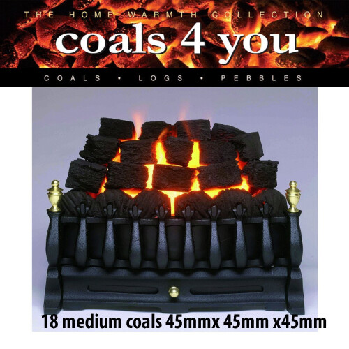 Gas Fire Coals Square Medium Size 20 Coals in Coals 4 You Packaging