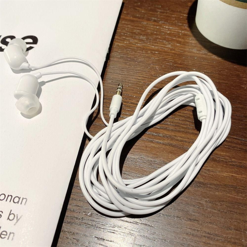 (white) White Black Red Super Bass 3 Meters In-Ear Earphone Wired Earphone Wires Headphone Stereo Earbuds