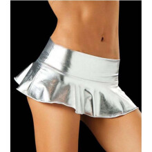 (silver, one size fits all) Sexy patent leather skirt sexy lingerie patent leather skirt bikini