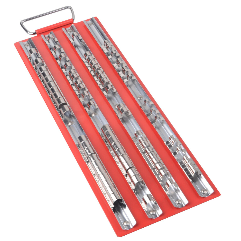 80Pcs Socket Storage Holder Tray Rack Rail For 1/4" 3/8Â Or 1/2" Drive Sockets 754008205935