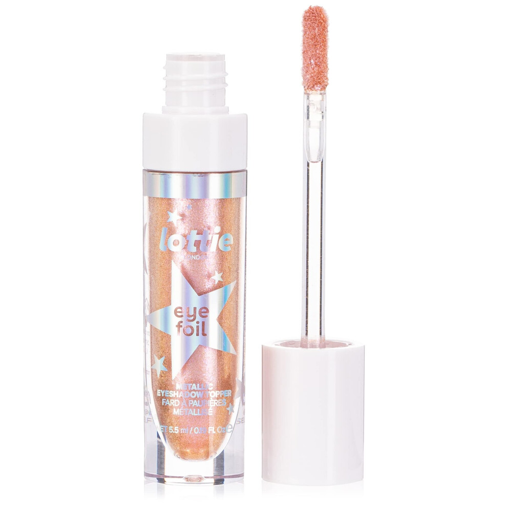 Eye Foil in Shady, Iridescent shimmer liquid eyeshadow topper, use alone or apply over eyeshadow for a chrome finish