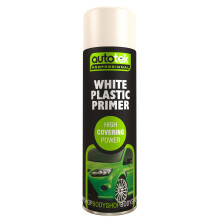 Professional High Covering Power Spray Paint, White Plastic Primer, 500 ml