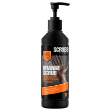 Orange Scrub Heavy Duty Beaded Hand Cleaner, Deep Cleaning Action with Scrubbing Agents, 1L Pump Top