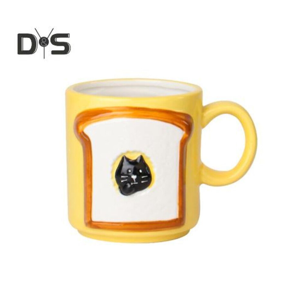 (as the picture, A) 6.76oz/200ml Coffee Mug Bread Baguette Cat Design Milk Cup With Handle Ceramic Tea Cup For Hot/cold Drinks Breakfast