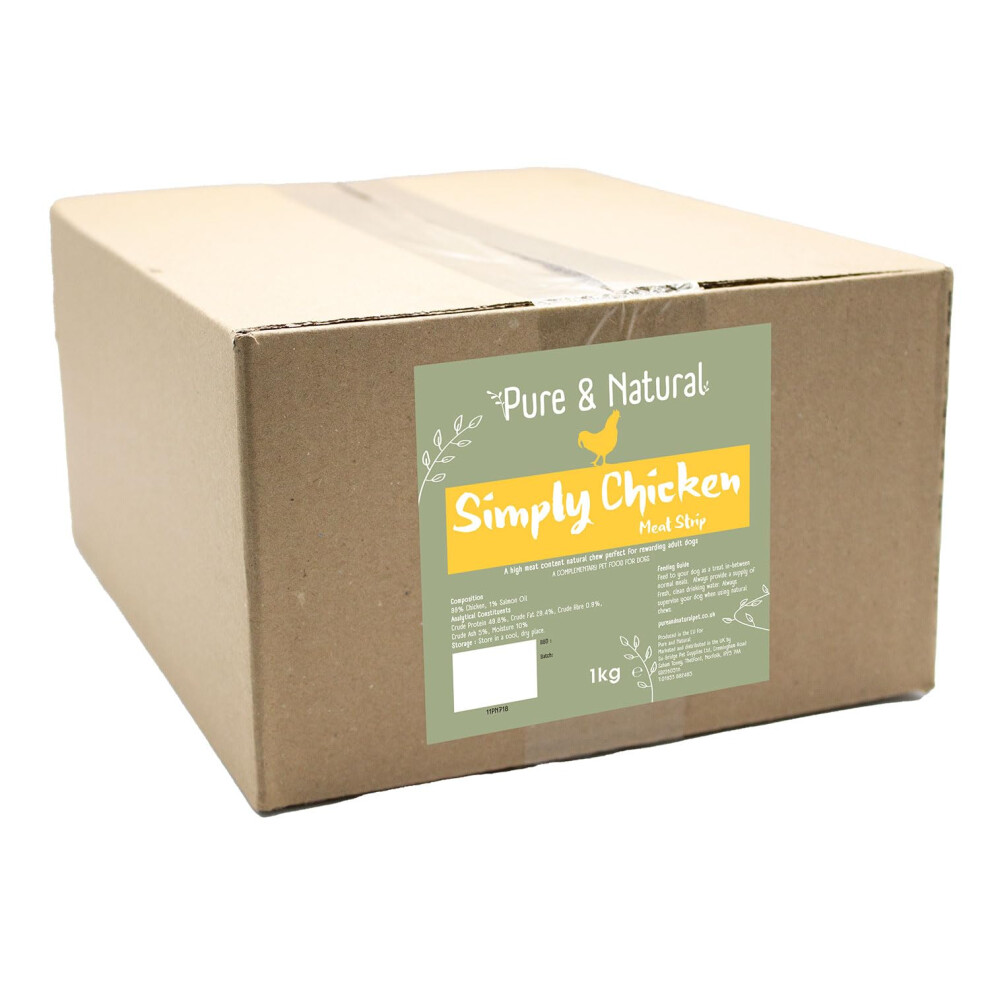 Chicken Strips - Natural Dog Chews Long Lasting, Hypoallergenic, & Grain Free Recipe, Healthy Low Fat Dog Treats - Jerky-Like Meat Strips 1kg