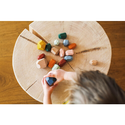 Pedras de equilíbrio de madeira - blocos Montessori 1