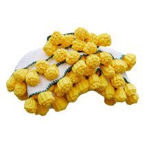(Yellow, Diameter:150cm) Rose Knitted Throw Blankets, Warm and Soft Blankets for Photography Home Decor Travel Camping